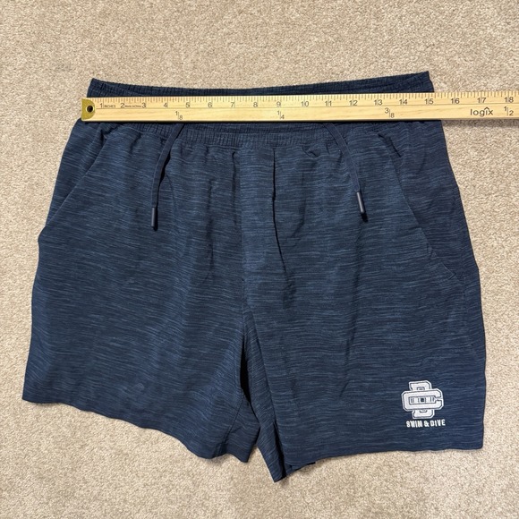 Lululemon Shorts Mens Large Blue Pace Breaker Linerless Swim and Dive Logo - Picture 4 of 6